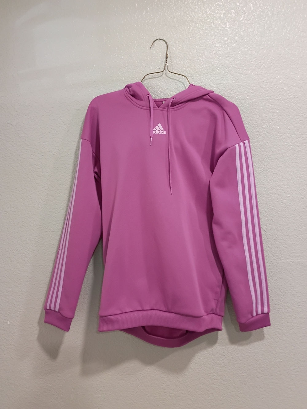 Adidas Pink Hoodie with Signature 3-Stripes
